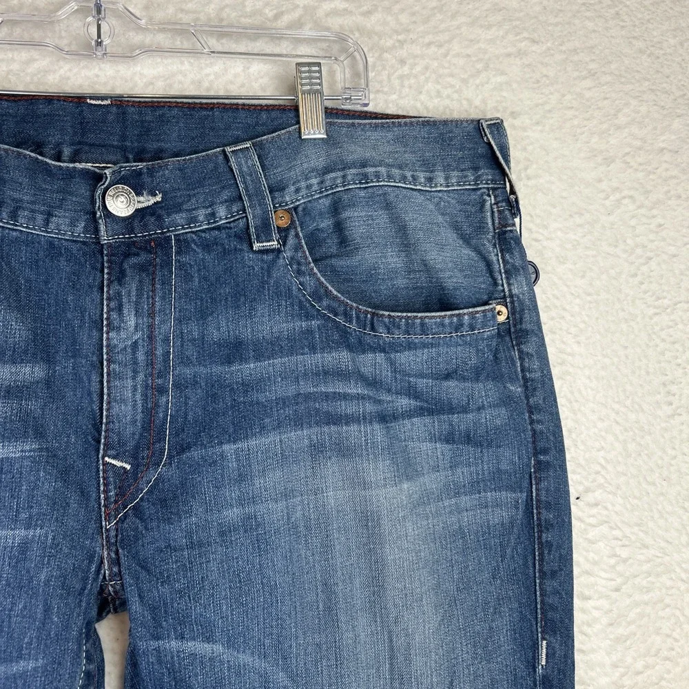 TRUE RELIGION JEANS Straight WFLPS Red Stitching Sz 42 (43x34).